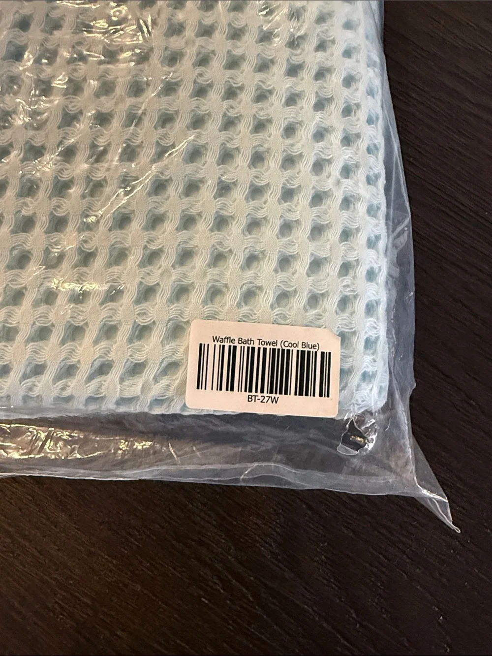 Brooklinen waffle bath towel set in cool blue